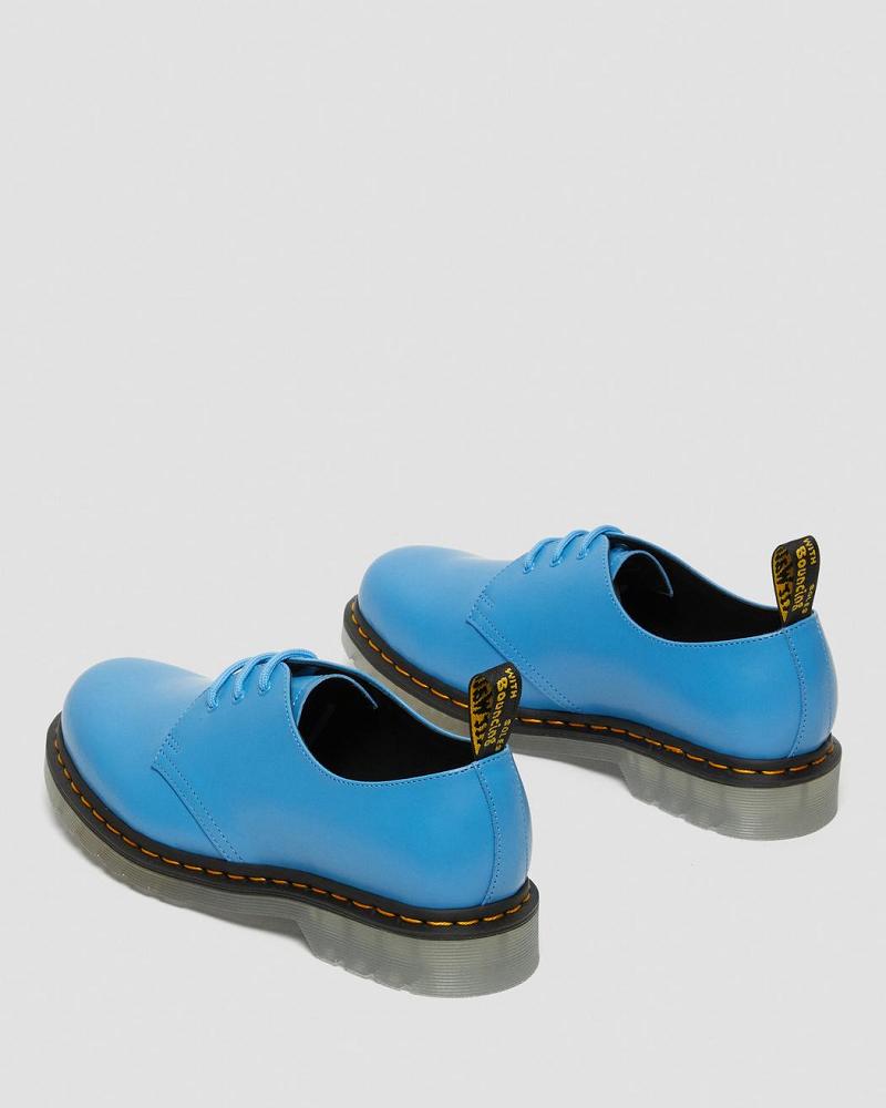 Blue Women's Dr Martens 1461 Iced Smooth Leather Oxfords Shoes | CA 349WNB